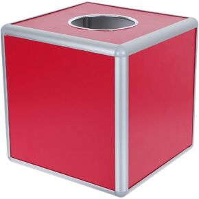 Lucky Ball Game Box: Square Bonus Ball Storage Container Metal Donation Box Opaque Ballot Box for Votes Advice Suggestion Cards Fundraising ( 29x29x29cm )