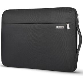Voova 14 15 Inch Laptop Sleeve Case,360° Protective Computer Bag Cover Compatible with MacBook Pro14 M3/M2/M1,15 MacBook Air M2,15 Surface Laptop 5/4,14 HP Dell Acer Asus with Organizer Pocket,Black
