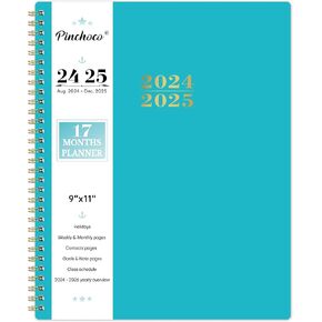 Planner 2024-2025, 17 Month 2024-2025 Planner Weekly & Monthly, AUG. 2024 - DEC. 2025, 9×11", Academic Planner 2024-2025 with Tabs & Pocket & Label, Contacts +Passwords+Thick Paper - Green in Kuwait