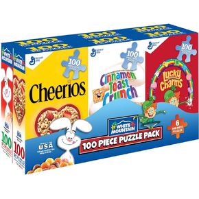 White Mountain Puzzles Mini Cereal Boxes - 100 Piece Puzzles - Six Pack of Puzzles