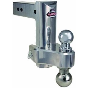 TRIMAX Heavy Duty TRZ8ALHD 8" Pin & Clip Aluminum Drop Hitch Fr 2-1/2" Receivers-Includes Dual Balls