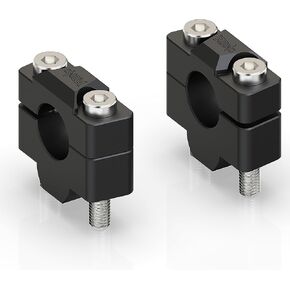 مشبك رفع مقود الدراجة النارية RENO مقاس 7/8 بوصة، طقم تركيب حامل مقود ارتفاع 1-1/2 بوصة متوافق مع الدراجات النارية العالمية | الدراجة الترابية | ملحقات ATV (ألومنيوم، أسود، 2 قطعة) in Kuwait