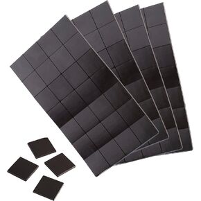 WINTEX Magnets for Crafts Strip with Adhesive Backing - 112 pcs x 0.8 inches Small Square Stick On Magnet Strips - Thin Flat Black Magnetic Peel-Off Tape Squares