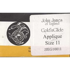 Colonial Needle JJEG100-11 Gold'n Glide Applique Hand Needles, Size 11, 10-Pack