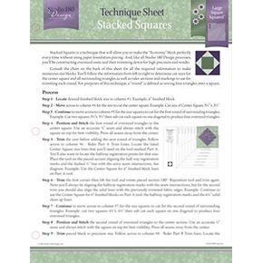 Studio 180 Design Technique Sheet - for Stacked Squares Quilting