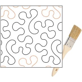 Pantographs for Longarm Quilting Paper Roll - Long Arm Quilting Machine Patterns for Quilt Making | Stipple Quilting Pantographs Design | Set Includes Long Arm Machine Rails and Tracks Wiping Brush
