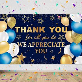 We Appreciate You Banner Thank You Banner Thank You For All You Do Backdrop Pastor Appreciation Decorations Banner Retirement Employee Staff Appreciation Gifts Appreciation Party Decor