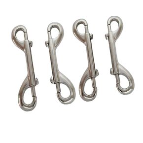 4 Pack 4-3/4" Double Ended Bolt Snap Nickel Finish