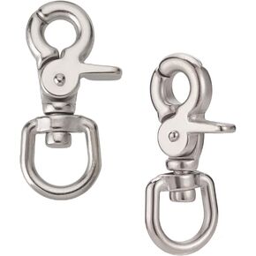 PH PandaHall 2 Pack Trigger Snap Hooks 316 Stainless Steel Swivel Snap, 2.6inch/ 6.7cm Lobster Claw Clips Pet Buckle Swivel Eye Hooks Trigger Carabiner for Flag Pole Dog Leash Camera Straps