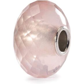 TROLLBEADS Rose Quartz Bead - Harmonious Love Charm | Gemstone (Quartz) | Hearts & Romance Collection | Design by Lise Aagaard