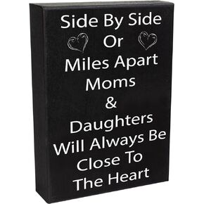 JennyGems Meaningful Gift for Mom From Daughter - Special Mother Decoration with Heartfelt Saying - Wooden Sign Plaque