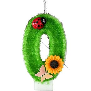 KACODIO 2.8 Inch Snow Theme Birthday Number Candle, Glitter Number Candle Cake Topper, Blue-White Sequins Cake Numeral for Birthday Wedding Anniversary Party (Number 6)