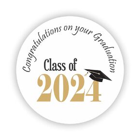 Graduation Stickers - Class of 2024 - Graduation Favor Stickers - Graduation Labels - Set of 40 Stickers