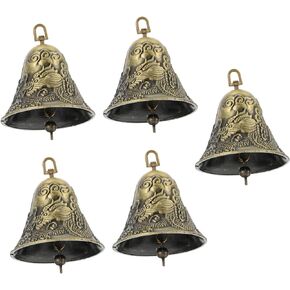 OFFSCH 5 Pcs The Bell Loud Bronze Bell Retro Tree Bell Bronze Jingle Bell Xmas Bells Christmas Hanging Bell Decorative Doorbell Chinese Feng Shui Bell Metal Zinc Alloy Bell Ornaments
