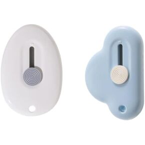 Duehut 2 PCS Mini Utility Knives Cloud Shaped Box Cutter, Mini Box Cutter,Opener Paper Envelope Slitter Carton Portable Cutter with Key Chain Hole,for Home Office School Stationery Cutting Supplies