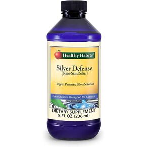 Healthy Habits Silver Defense Liquid Immune System Support – Natural Nano-Sized Silver Dietary Supplement