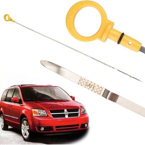 E-Vniko Engine Oil Level Dipstick Compatible for 2006-10 Dodge Grand Caravan,Chrysler Town & Country | 2007-08 Chrysler Pacifica,2006-07 Caravan Replace Stainless Steel Level Dipstick 917-320