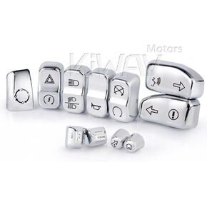 KiWAV Black Switch Caps 11pcs compatible for Harley 14-17 FLHTCUTG,14-18 FLHTCUI,15-16 FLHTCUL,15-17 FLRT,15-18 FLHTKL,16-18 FLTRU
