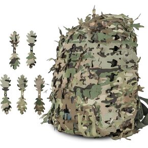 LOOGU Tactical Backpack Cover, Breathable Mesh Camo Camouflage Pack Cover Great for Tactical Military Gear Combat (Backpack Not Included)