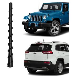 Radio Antenna Compatible with Jeep Wrangler, Antenna Aerial for Wrangler JK JL, Gladitor JT, Cherokee, Compass, Renegade, Grand Cherokee Models 2007-2024, Direct for Jeep Antenna Replacement | 7 Inch