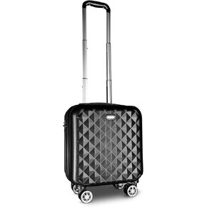 Hard Shell Carry-On Suitcase 18x14x8 - TSA Lock, Cup Holder, Extendable Handle, & Wheels - Fits Under Seat, Ideal for Airlines - Personal Item Roller Bag in Saudi Arabia