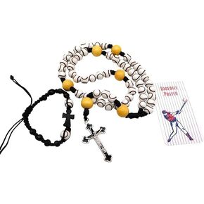 Westmon Works Baseball Rosary Boxed Gift Set for Boys Deluxe Catholic Prayer Pack for First Communion or Confirmation