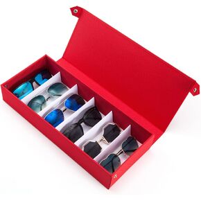 TRIUMPH VISION Sunglasses Organizer Storage Eyeglasses Holder - Multiple Glasses Case Box Eyewear Case with Lid