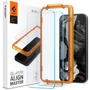 واقي شاشة من الزجاج المقوى من Spigen [GlasTR AlignMaster] مصمم لهاتف Pixel 8a [صديق للحافظة] - عبوتان in Kuwait