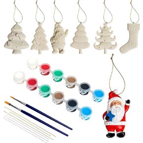 Bright Creations DIY Ceramics for Kids, Ready to Paint Christmas Ornaments (2.3 x 4 inches, 26 Pieces)