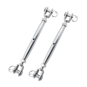 Ayunwei 316 Stainless Steel Marine Closed Body Jaw Turnbuckle for Rigging Screw Jaw Barrel Strainers of 2 pcs (M8)