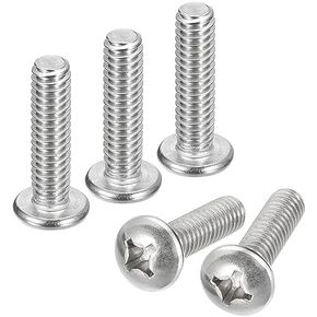 uxcell #8-32x4 Pan Head Machine Screws, 304 Stainless Steel 18-8 Screw, Phillips Drive, Fully Threaded, Bright Finish, Pack of 10 in Kuwait