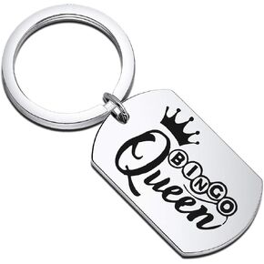 Gzrlyf Bingo Keychain Bingo Queen Bingo King Bingo Lovers هدايا مضحكة بينجو للاعبين بينجو in Kuwait