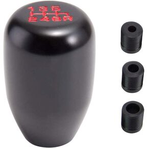 مقبض ناقل الحركة ilovo 6 سرعات يدوي للسباق JDM Type-R 6 سرعات مقابض يدوية لتغيير التروس مناسب لمعظم المركبات العالمية (أسود)