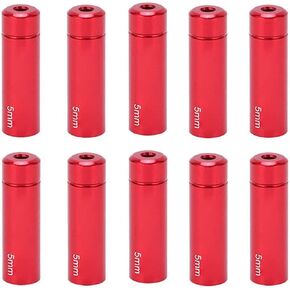 VBESTLIFE Bike Brake Cable Caps, 10PCs 5mm Bike Brake Cable Caps End Tips Aluminum Alloy End Caps for MTB Road
