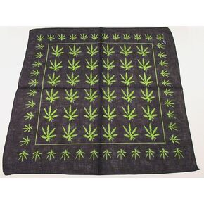 Marijuana Hemp Leaf Logo 420 Weed Bandana