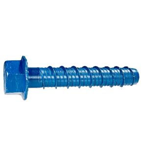 3/4 x 4-1/2" TorqueMaster Blue Ruspert, Large Diameter Hex Masonry Screws, 10 Pieces, Concrete Screws, Rust Resistance, for Heavy Duty Masonry Anchoring, Durable Alloy Steel