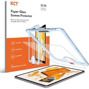 KCT Paperfeel Glass Screen Protector Compatible with iPad 9th Generation/ 8th Generation/ 7th Generation (iPad 10.2 Inch) [Auto-Alignment Tool] [Tempered Glass] [EZ Kit]