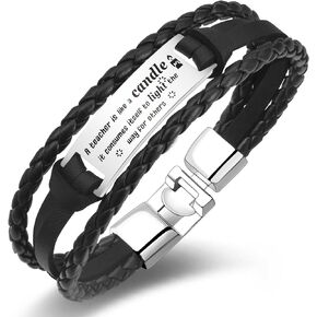 ITESSY Teacher Gifts for Men, Graduation Teacher Appreciation Gifts for Mens Teacher from Student, Male Teacher Bracelets Birthday Christmas 2024 Retirement End of Year Thank You Gifts