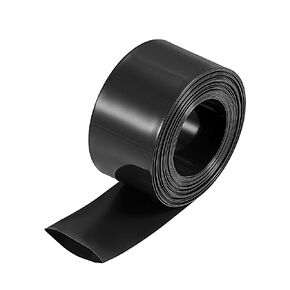 MECCANIXITY Battery Wrap PVC Heat Shrink Tubing 14mm Dia 23mm Flat 10 Feet Black Good Insulation for Battery Pack