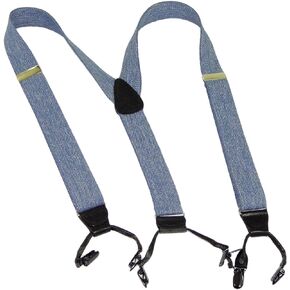 Hold-Up Suspender Company Casual Series Suspenders for Men Dual Clip Double-Up style Suspenders for Men No-Slip