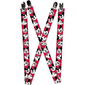 Buckle-Down Suspenders-Mickey Mouse Expressions Red/Black/White