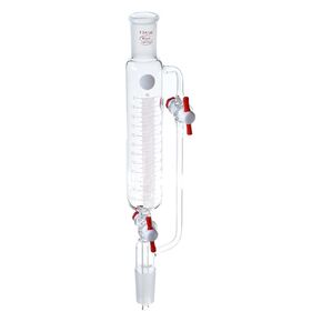Wilmad-LabGlass LG-8273T-102 Graduated Pressure Equalizing Cylindrical Addition Funnel with Two PTFE Plugs, 125mL, Standard Taper 24/40