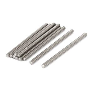 uxcell M6 x 100mm 304 Stainless Steel Fully Male Threaded Rod Bar Studs Fastener 10 Pcs