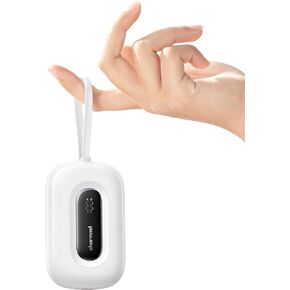 شاحن محمول صغير من Charmast مع كابل مدمج (قابل للإزالة)، بنك طاقة مدمج 20 وات شحن سريع، حزمة بطارية USB C 10000 مللي أمبير في الساعة، أساسيات السفر متوافقة مع iPhone 15/14/13/12 Samsung in Kuwait