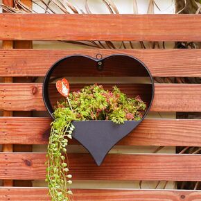 Philodwell Metal Plant Hangers Indoor and Outdoor – Rustic Heart Shape Hanging Planters Home Décor,Unique Gifts for Mom Women Grandma - Perfect for Window, Decorations for Living Room Office