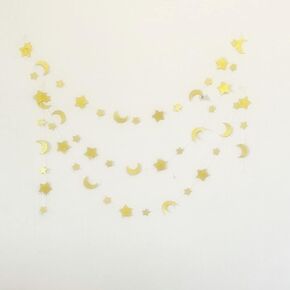 Gold Moon and Star Banner Decorations Gold Moon Star Baby Shower Birthday Decorations Birthday Party Decorations Moon Wedding Engagement Decor