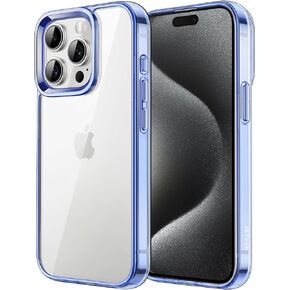 JETech Case for iPhone 15 Pro Max 6.7-Inch, Non-Yellowing Shockproof Phone Bumper Cover, Anti-Scratch Clear Back (Black)