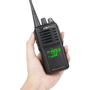 Handheld Two-Way VHF Marine Radio IP68 Waterproof LED Screen International Marine Channels 136-174 MHz 8000 mAh Battery KSUN P85