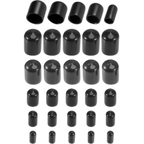 DMiotech 25 حزمة 1/4" 3/8" 1/2" 5/8" 3/4" ID أسود برغي الموضوع حماة المطاط نهاية قبعات الترباس يغطي لأنابيب الأثاث المسمار الترباس in Kuwait