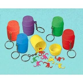 Assorted Colors Monkey Game Plastic Keychain - 2" x 1.5" (Pack Of 1) - Perfect For Kids' Parties, Favors & Collection - (72 Pcs.)